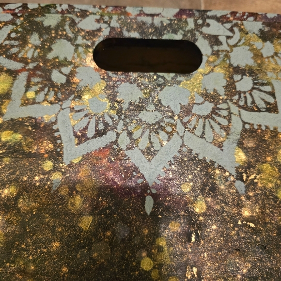 HANDCRAFTED Upcycled Wood Wine Box HANDPAINTED Barwear Travel Picnic Festival - Picture 9 of 17